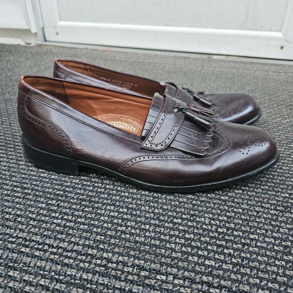 Bostonian First Flex Burgundy Leather Tassel Loafers Men's Size 11.5 M